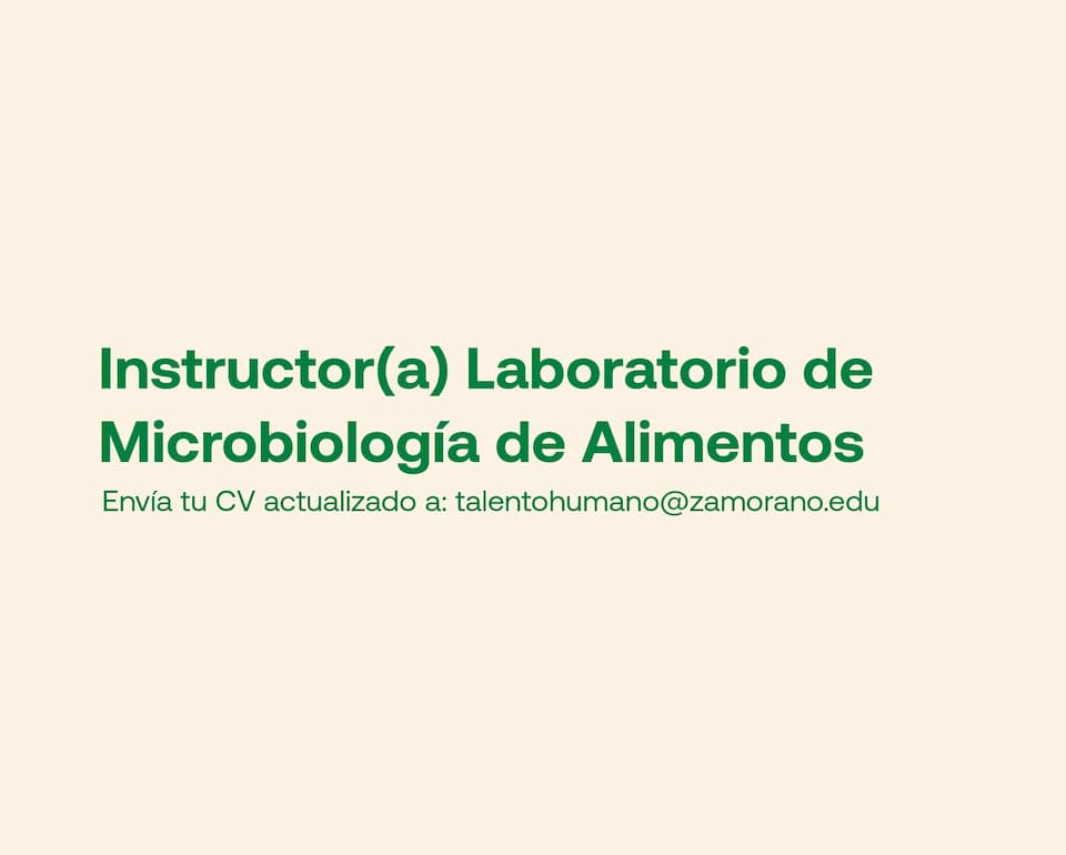 Instructor(a) Laboratorio de Microbiología de Alimentos